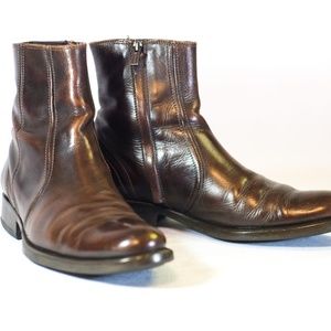 COACH ITALY Men Brown Leather Boots 9.5